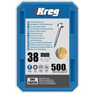 Tornillos para agujeros de bolsillo Kreg 38mm Zincados - Tornillos Tornillos para agujeros de bolsillo Kreg 38mm Zincados - Tornillos