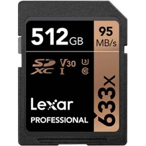 Lexar Professional 633x 512 GB SDXC UHS-I Class 3 - Memory Card Lexar Professional 633x 512 GB SDXC UHS-I Class 3 - Memory Card
