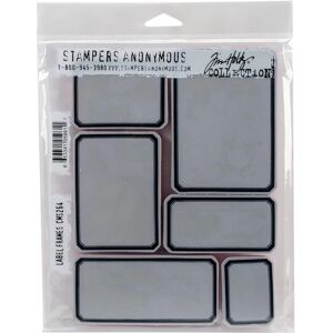Tim Holtz Label Frames - Stampers Anonymous - Rubber Stamps Tim Holtz Label Frames - Stampers Anonymous - Rubber Stamps