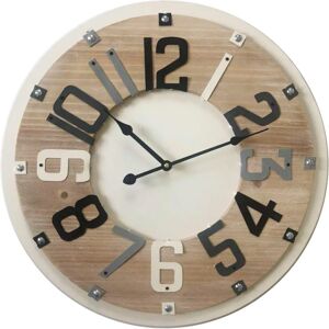 Horloge Murale Rebecca Rebecca Mobilier Bois Beige Industriel 50x50x4.5 - Publicité Horloge Murale Rebecca Rebecca Mobilier Bois Beige Industriel 50x50x4.5 - Publicité