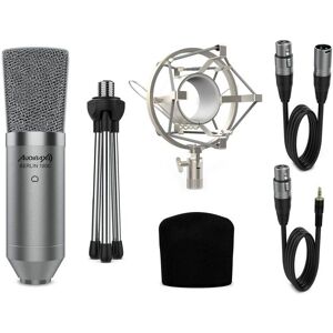 Pack Argento Berlin 1800 Microfono da Studio Audibax - Microfono Pack Argento Berlin 1800 Microfono da Studio Audibax - Microfono