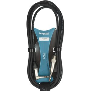 Bespeco XCSP300 - Kable audio z 3m Jack TRS 6.3mm - Czarny Bespeco XCSP300 - Kable audio z 3m Jack TRS 6.3mm - Czarny
