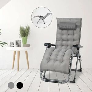 Smart Living Grey Zero Gravity Foldable Reclining Chair with Cushion & Pillow - Reclining Chair Smart Living Grey Zero Gravity Foldable Reclining Chair with Cushion & Pillow - Reclining Chair