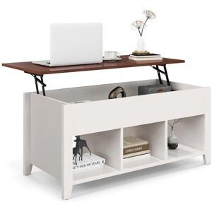 Table basse réglable Costway avec système de levage - Mobilier blanc moderne - Publicité Table basse réglable Costway avec système de levage - Mobilier blanc moderne - Publicité