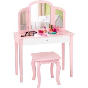 Costway Princesse 2 en 1 Coiffeuse et Bureau - Rose - Publicité Costway Princesse 2 en 1 Coiffeuse et Bureau - Rose - Publicité