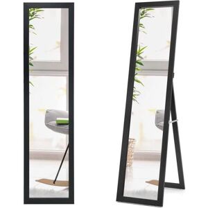 Costway Psyché Miroir Autoportant Rectangulaire 155x37cm Style Scandinave Moderne Noir - Publicité Costway Psyché Miroir Autoportant Rectangulaire 155x37cm Style Scandinave Moderne Noir - Publicité