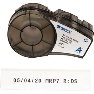 Brady M21-750-488 Self-adhesive Polyester Printer Label - Waterproof UV Resistant - 1.91cm x 6.4m Brady M21-750-488 Self-adhesive Polyester Printer Label - Waterproof UV Resistant - 1.91cm x 6.4m