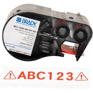 Fita de etiquetas Brady MC1-1000-595-WT-RD - B-595 Vinyl Fita de etiquetas Brady MC1-1000-595-WT-RD - B-595 Vinyl