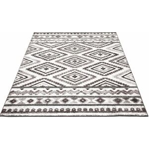 Teppich CARPET CITY Moda 1129 - Teppich, 80x150cm, Grau, Moderner Ethno-Look Teppich CARPET CITY Moda 1129 - Teppich, 80x150cm, Grau, Moderner Ethno-Look