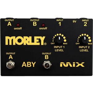 Morley Gold Series ABY Mix Pedal - Signal Mixer / Splitter Morley Gold Series ABY Mix Pedal - Signal Mixer / Splitter