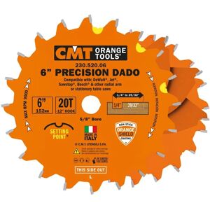 Juego de Dado CMT - Sierras de Precisión con 20 Dientes para Madera y Contrachapado Juego de Dado CMT - Sierras de Precisión con 20 Dientes para Madera y Contrachapado