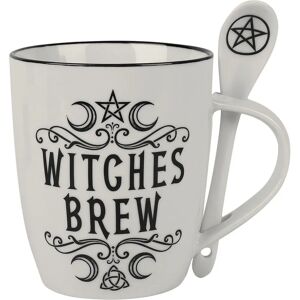 Alchemy England - Heksens Brygg - Mugge og Skje Sett - Hvit - Gave til Kaffe og Te Alchemy England - Heksens Brygg - Mugge og Skje Sett - Hvit - Gave til Kaffe og Te