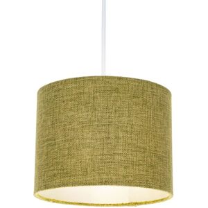 Happy Homewares - Olive Sage Drum Shade - Linen - Lamp Shade Happy Homewares - Olive Sage Drum Shade - Linen - Lamp Shade