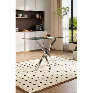Livingandhome Tempered Glass Top - Clear - Square End Table Livingandhome Tempered Glass Top - Clear - Square End Table