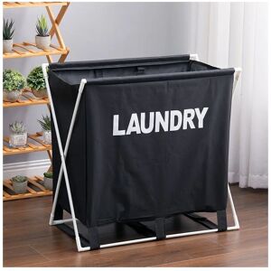 Livingandhome - LargeFoldable Laundry Basket - Black Livingandhome - LargeFoldable Laundry Basket - Black