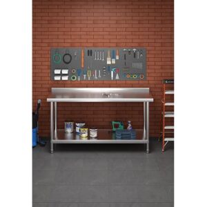 Unknown - Stainless 150cm Prep Table - Kitchen Work Table Unknown - Stainless 150cm Prep Table - Kitchen Work Table
