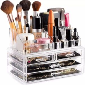 Otego Akryl Makeup Organizer med 4 Skuffer - Makeup Stander Otego Akryl Makeup Organizer med 4 Skuffer - Makeup Stander