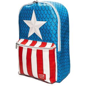 Rucsac Loungefly Marvel Captain America - 45cm, Piele ecologică, Brosă email Rucsac Loungefly Marvel Captain America - 45cm, Piele ecologică, Brosă email