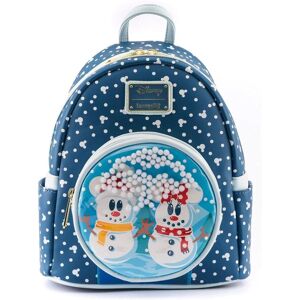 Loungefly Snowman Minnie Mickey Backpack - Snow Globe Backpack Loungefly Snowman Minnie Mickey Backpack - Snow Globe Backpack