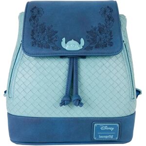 LoungeFly Disney Stitch Mini Backpack - Floral Embroidered - 23cm LoungeFly Disney Stitch Mini Backpack - Floral Embroidered - 23cm
