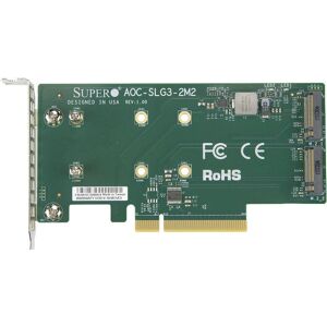 Tarjeta de interfaz M.2 interna Supermicro AOC-SLG3-2M2 Tarjeta de interfaz M.2 interna Supermicro AOC-SLG3-2M2