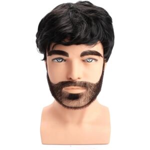 BERRYLION - Short Black Mens Wig - Synthetic - Wig BERRYLION - Short Black Mens Wig - Synthetic - Wig