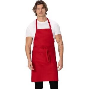 Chef Works Red Adjustable Bib Apron - Kitchen Attire Chef Works Red Adjustable Bib Apron - Kitchen Attire