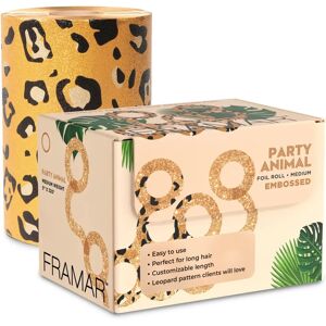 Framar Brand: Party Animal Embossed Foil - 13cm x 98m (320ft) - Hair Foil Roll Framar Brand: Party Animal Embossed Foil - 13cm x 98m (320ft) - Hair Foil Roll