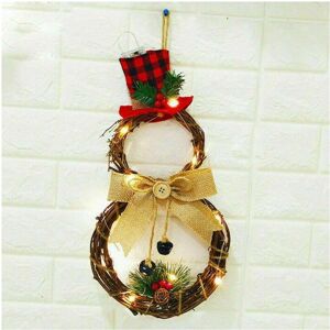 Unbranded Snowman Christmas Decor - Wall Door Wreath LED Lights Unbranded Snowman Christmas Decor - Wall Door Wreath LED Lights