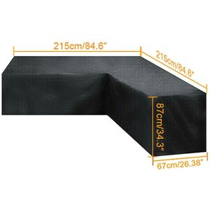 Unbranded 215x215x87cm Waterproof Rattan Corner Furniture Cover - Furniture Cover Unbranded 215x215x87cm Waterproof Rattan Corner Furniture Cover - Furniture Cover