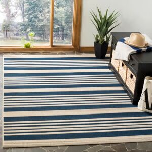 Tapis extérieur Safavieh Gemma - Bleu marine & Beige, 201x290 cm - Publicité Tapis extérieur Safavieh Gemma - Bleu marine & Beige, 201x290 cm - Publicité