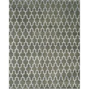 NADUVI Woll-Handgeknoteter Teppich - Grau - 244x152 cm - Traditionell & Modern NADUVI Woll-Handgeknoteter Teppich - Grau - 244x152 cm - Traditionell & Modern
