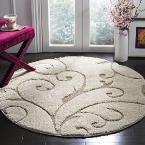 Safavieh Beige Bloemen Damast Vloerkleed - 200x200 cm - Vloerkleed Safavieh Beige Bloemen Damast Vloerkleed - 200x200 cm - Vloerkleed
