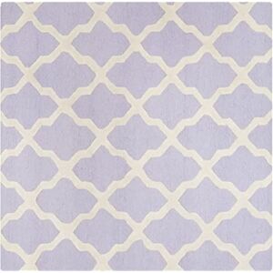 Safavieh Ava Vloerkleed - Paars Wol Handgetuft 180cm x 180cm Safavieh Ava Vloerkleed - Paars Wol Handgetuft 180cm x 180cm