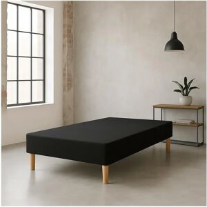 Sommiflex - Sommier Tapissier Noir 90x190 - 12 cm - Bed base - Publicité Sommiflex - Sommier Tapissier Noir 90x190 - 12 cm - Bed base - Publicité