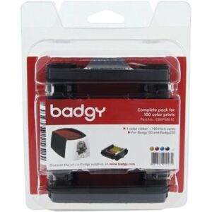 Evolis CBGP0001C Printer Kit - 100 Blank Cards & Color Ribbon Evolis CBGP0001C Printer Kit - 100 Blank Cards & Color Ribbon