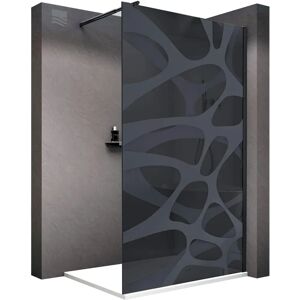 Mampara de ducha Walk-in Bernstein Modelo Wave de cristal gris 10mm Mampara de ducha Walk-in Bernstein Modelo Wave de cristal gris 10mm