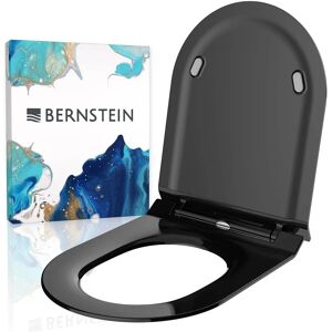 Asiento de inodoro Bernstein - Modelo CH1088, Cierre suave, Negro Asiento de inodoro Bernstein - Modelo CH1088, Cierre suave, Negro