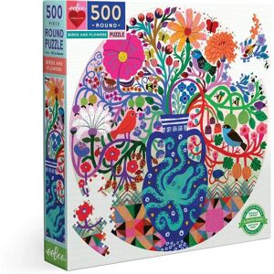 Rompecabezas redondo Eeboo Pajaros y Flores - 500 Piezas Rompecabezas redondo Eeboo Pajaros y Flores - 500 Piezas