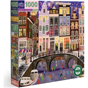 Puzzle Eeboo - 1000 pièces - Amsterdam magique - Matériaux recyclés - 58.4x58.4 cm - Dès 8 ans - Publicité Puzzle Eeboo - 1000 pièces - Amsterdam magique - Matériaux recyclés - 58.4x58.4 cm - Dès 8 ans - Publicité