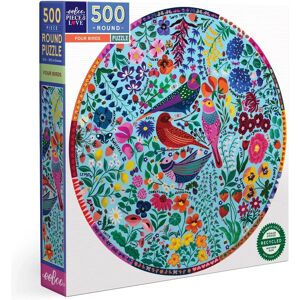Eeboo Puslespil - Redondo - 500 Piezas - Cuatro Pájaros - Rompecabezas Eeboo Puslespil - Redondo - 500 Piezas - Cuatro Pájaros - Rompecabezas