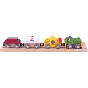 Bigjigs Wooden Construction Train - Imaginative Play - 3+ Years Bigjigs Wooden Construction Train - Imaginative Play - 3+ Years