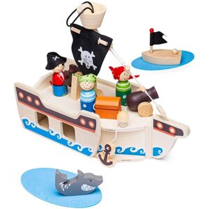 Bigjigs Toys Pirate Ship Playset - Toy Pirate Ship Set Bigjigs Toys Pirate Ship Playset - Toy Pirate Ship Set