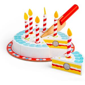 Bigjigs Toys Wooden Birthday Cake - Candles, Play Food, Role Play Bigjigs Toys Wooden Birthday Cake - Candles, Play Food, Role Play