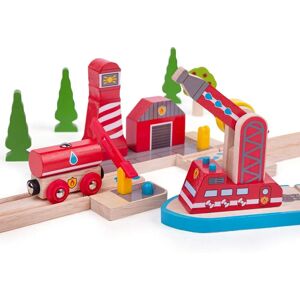 Bigjigs Rail Secours Incendie et Mer - Accessoire de Train en Bois - Rouge - Publicité Bigjigs Rail Secours Incendie et Mer - Accessoire de Train en Bois - Rouge - Publicité