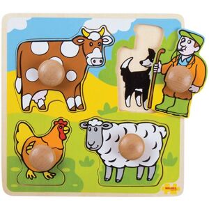 Bigjigs Houten Mijn Eerste Puzzel met Spelden - Boerderij Bigjigs Houten Mijn Eerste Puzzel met Spelden - Boerderij