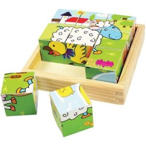 Bigjigs Toys Puzzle Cube Animal - 9 pcs - Animaux Bigjigs Toys Puzzle Cube Animal - 9 pcs - Animaux