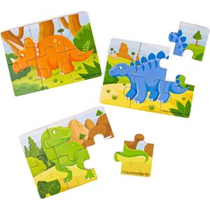 Bigjigs Toys Triceratops, T-Rex, Stegosaurus Puzzle Set - Wooden Jigsaw Bigjigs Toys Triceratops, T-Rex, Stegosaurus Puzzle Set - Wooden Jigsaw