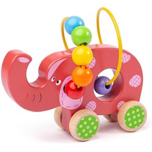 Bigjigs Dřevěný motorický slon - Labyrint s korálky Bigjigs Dřevěný motorický slon - Labyrint s korálky