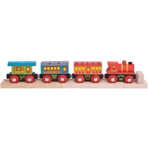 Zestaw kolejki drewnianej Bigjigs Rail - Wielokolorowy, 3+ lat Zestaw kolejki drewnianej Bigjigs Rail - Wielokolorowy, 3+ lat